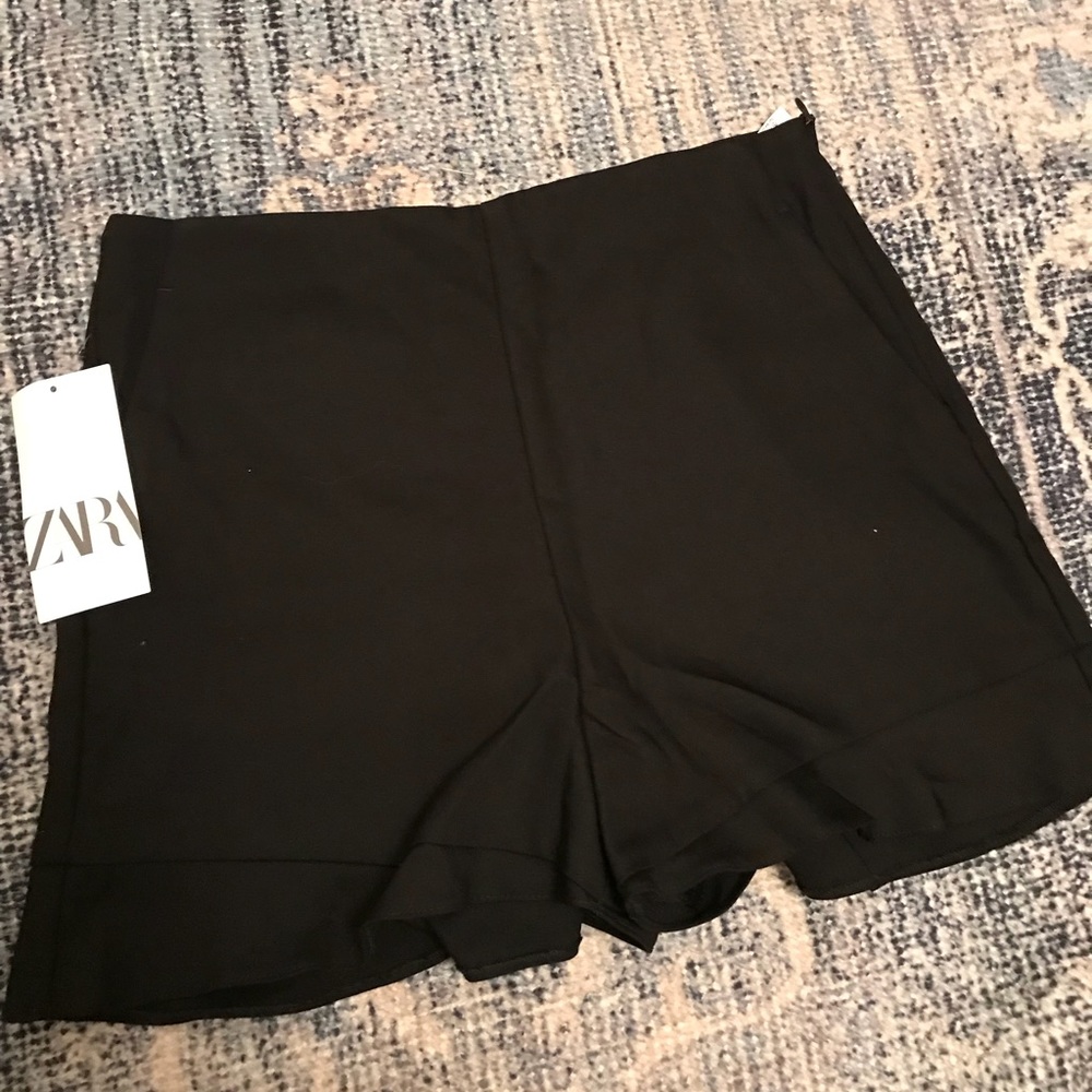 ZARA Black High Waisted Shorts